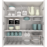 Porta Xicaras Suspenso Organizador Essence Branco - 27 cm - Ela Decora